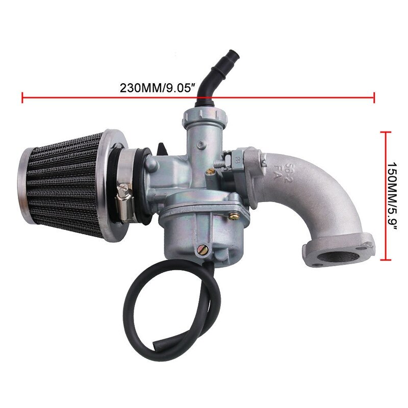 PZ22 Carbu 22mm Carburateur pour Pit Dirt Trail Vtt 110Cc 125Cc