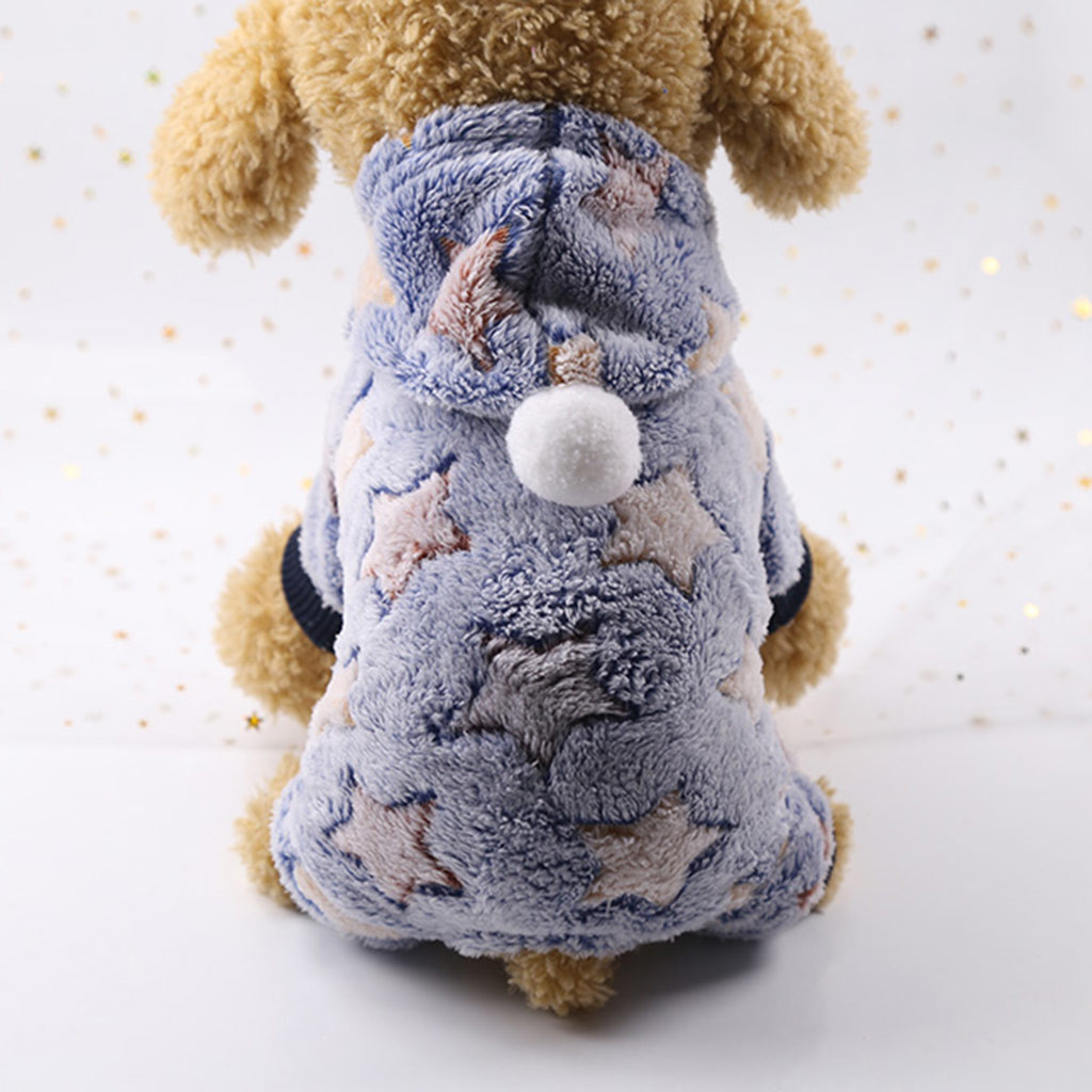 Transer ! Pet Cat Dog Christmas Print Flush Winter Warm Clothing Dress Thicken Clothes 19Dec: NY / L2