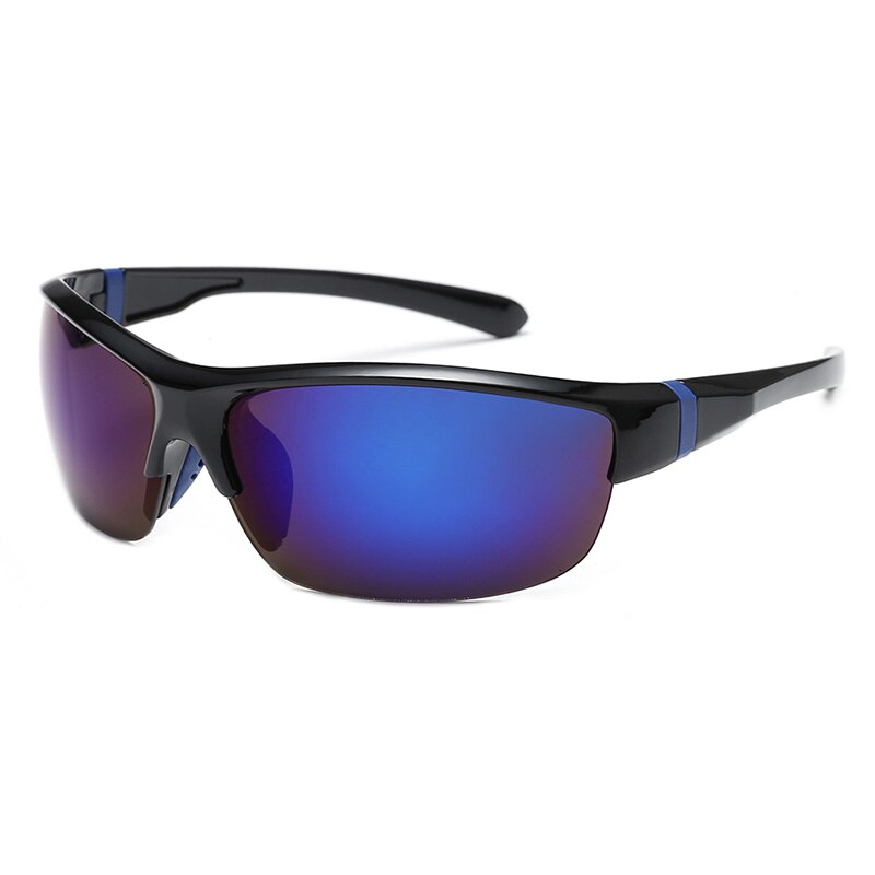Noktowizor rybak okulary ochrona UV okulary przeciwsłoneczne okulary wędkarskie dla obu płci turystyka kemping okulary wiatroszczelne jazda gogle kolarskie: czarny niebieski