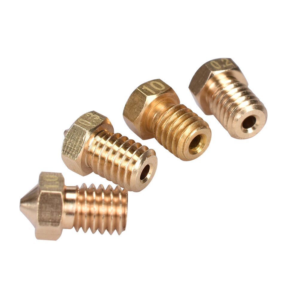 BIQU 3D printer Nozzle 3D V6&V5 J-Head M6 brass nozzle extruder nozzles 0.2/0.25/0.3/0.4/0.5/0.6/0.8/1.0 mm For 1.75mm