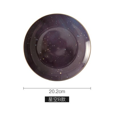 Keramische plaat huishoudelijke noordse westerse plaat setting ins net rode fotoplaat ster taart dessertbord: Stijl 02