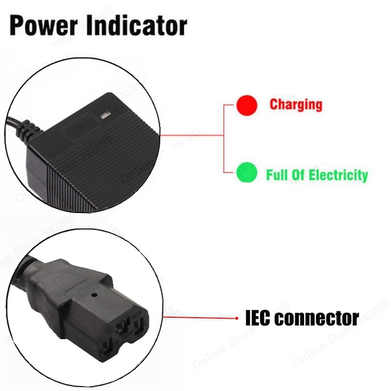 48V Lead-acid Battery Charger for 48V 14AH12AH20AH32AH Electric Bicycle LED Indicator Light With Good QualityCooling Fan