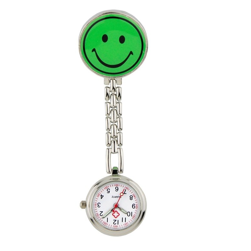 10 unids/lote unisex popular mujeres enfermera sonrisa relojes de bolsillo Hospital hombre Doctor hombre clip colgante Relojes