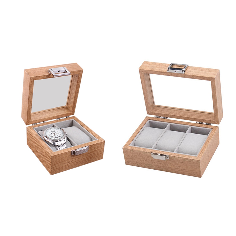 Træ ur box organizer opbevaring til ure ure vitrineholder opbevaring smykkeskrin bedst