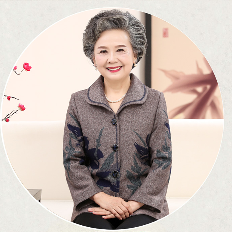 Ouderen Vrouwen Herfst Winter Kleding 60-70 Moeder Fluwelen Jas Oma Outfit Jas Specialiteit Van China Oude Man Kleding a122