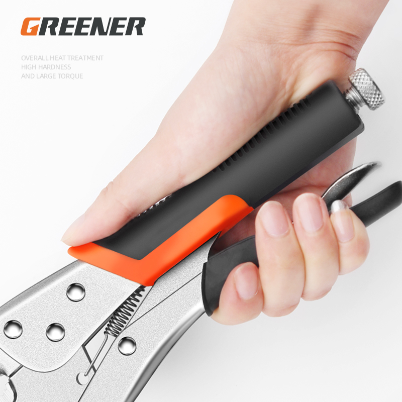 Greener Multi-function Locking Clamp 5" 7" 9"10" 11" Vise Grip Welding Clamp C-clamp Sheet Curved Jaw Straight Steel Clamp Plier