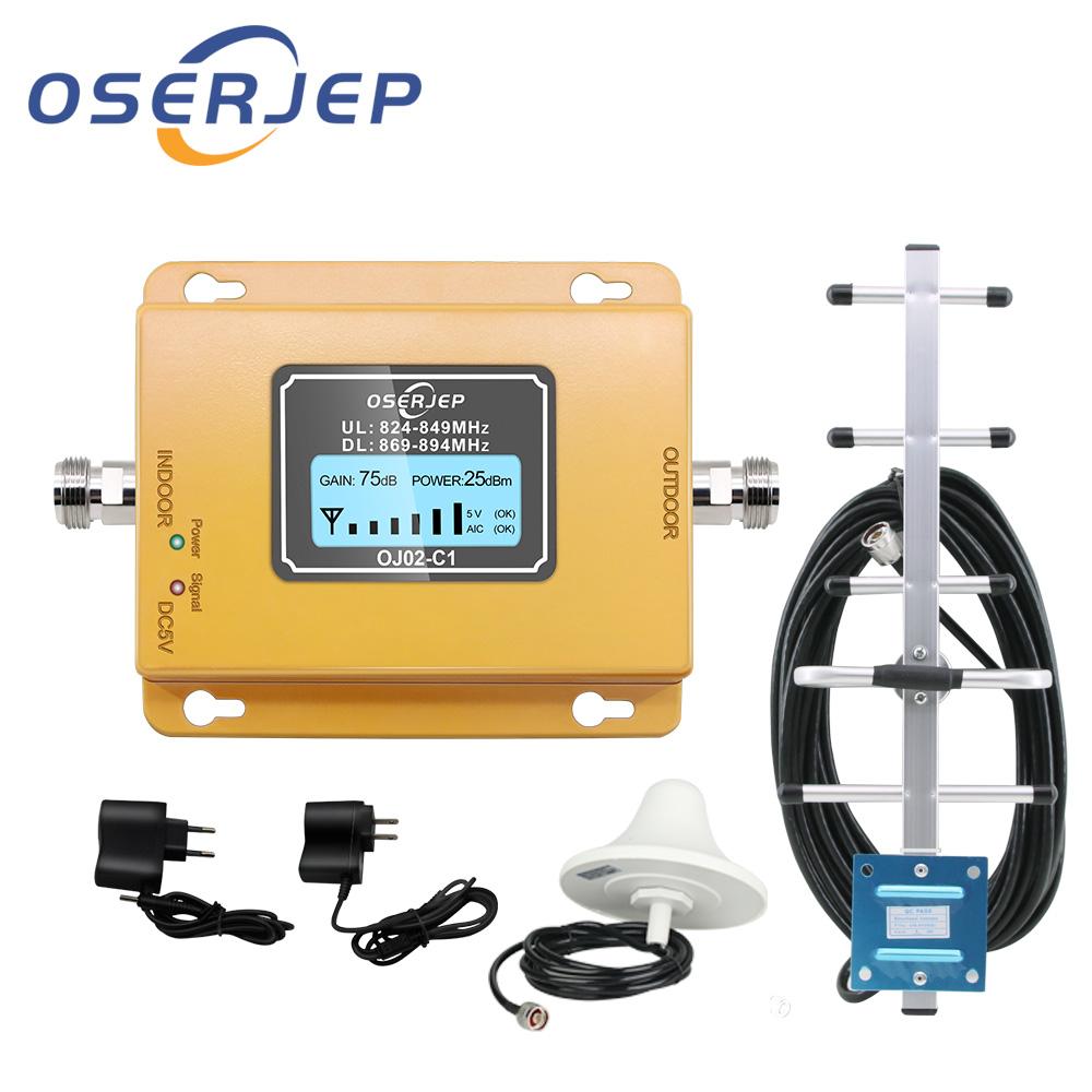 850M Hz signal amplifier + Yagi outdoor antenna/indoor ceiling antenna with 10M cable.: Golden amplifier