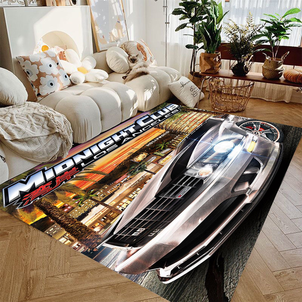 Clássico emocionante jogo tapete G-GTA gamer tapete para casa sala de estar quarto tapete anti-skid área jogos decoração do quarto tapete: 122x183cm / Vermelho