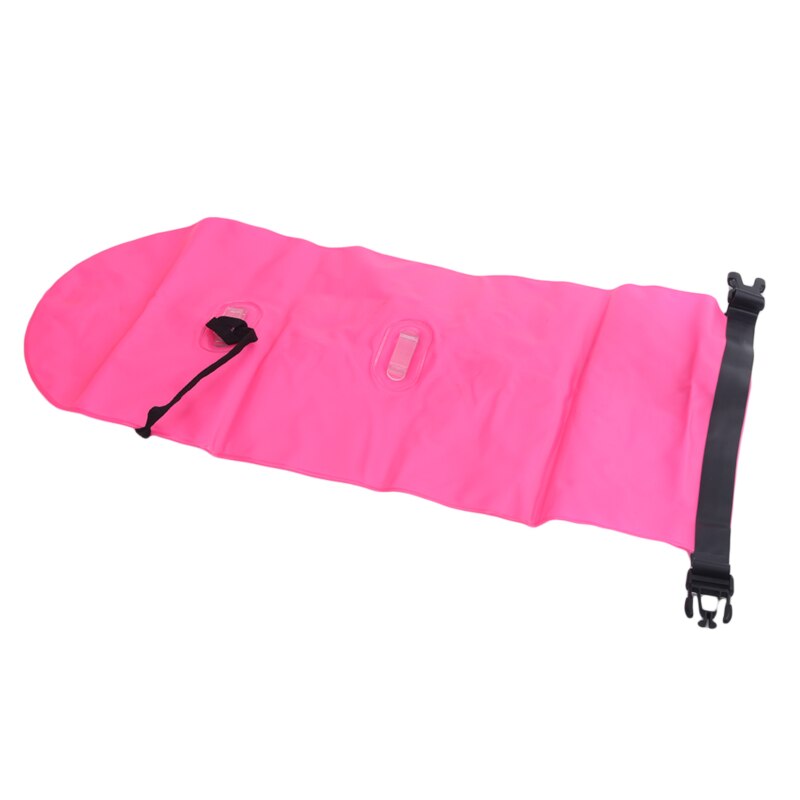 Boya de natación al aire libre multifunción bolsa de deriva de natación flotador impermeable PVC Lifebelt deportes acuáticos: Pink