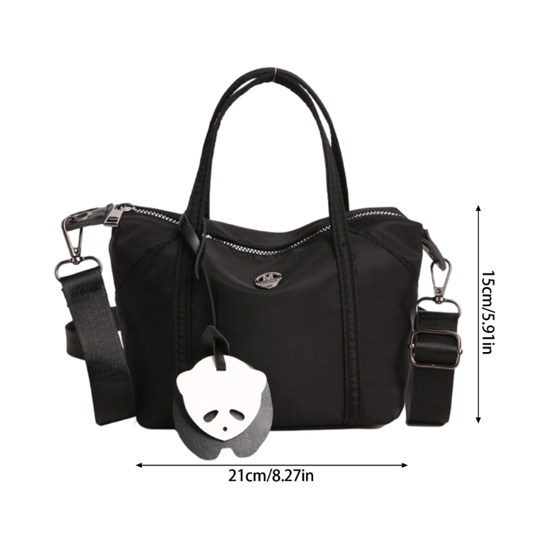 Shoulder Bag Nylon Purse Clutches Shoulder Toted Handbag with Zipper Closure Women Crossbody Bag with Removable Strap