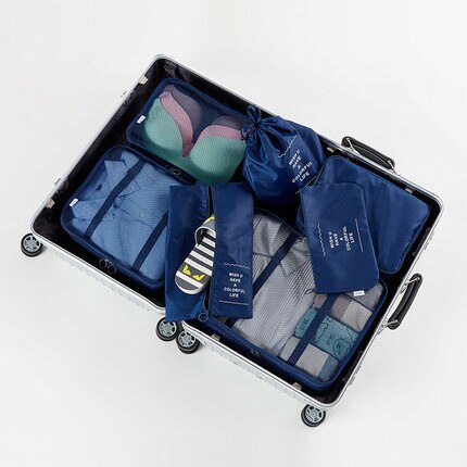 Organizador Para Guardar Roupa Mala wodoodporna torba podróżna akcesoria Para organizator Ropa zestawy walizek torba podróżna Koffer: 7
