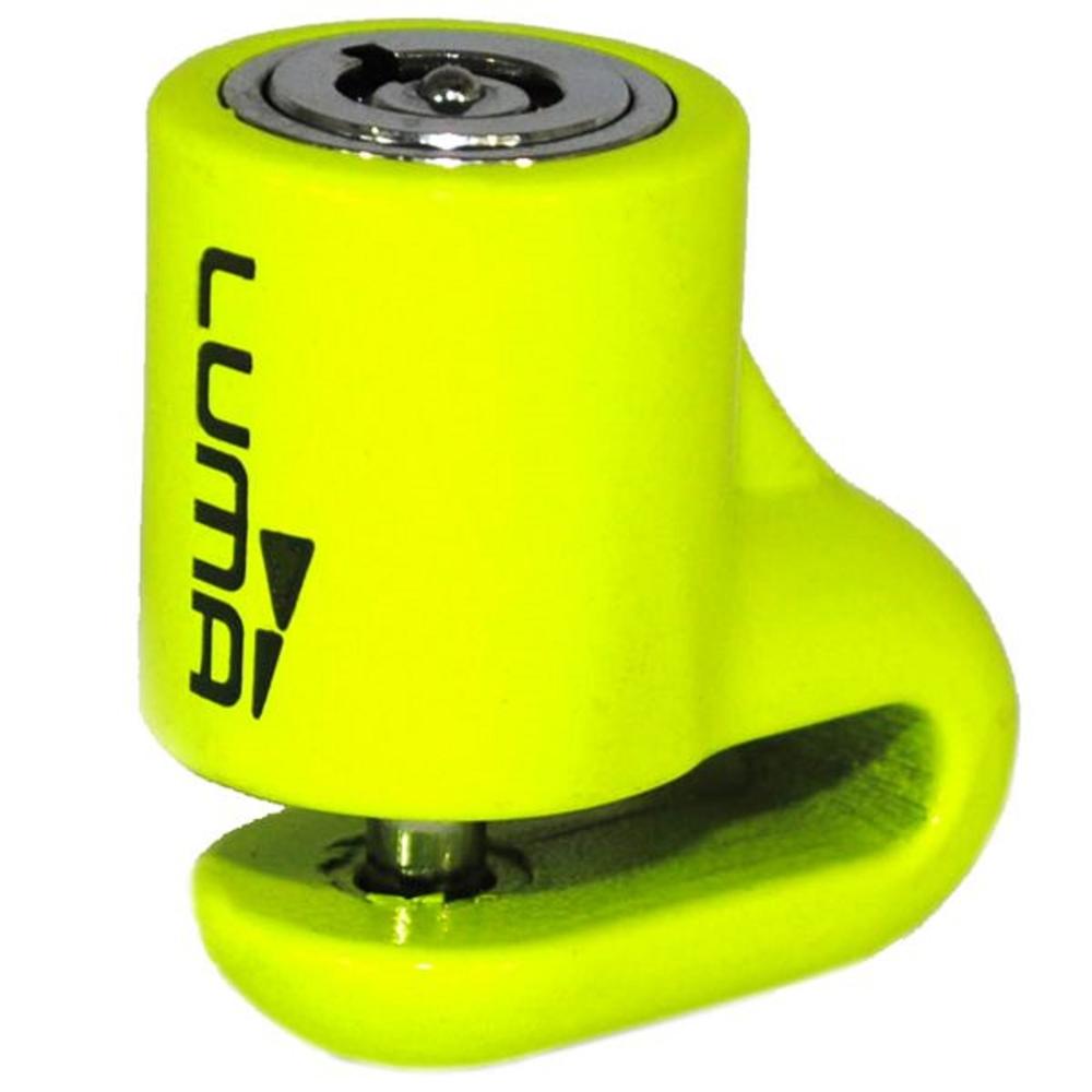 LUMA 74D - Candado Disco Moto Antirrobo Diametro 5 Amarillo Seguridad Llave
