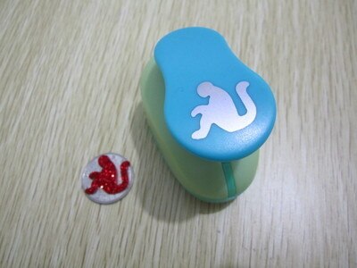 (2.5cm) Wave Circle Balloon Shape Craft Craft Scrapbooking Machine School Paper Cutting Cutter Puncher Eva Hole Punch Embossing: Monkey