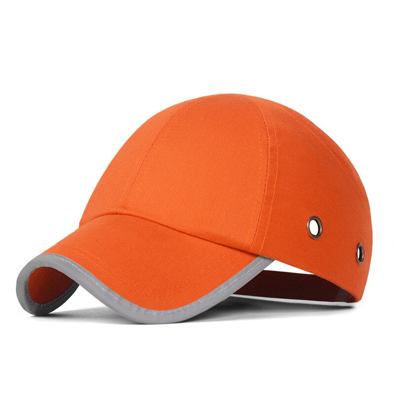 Brand Bump Cap Work Safety Protective Helmet Hard Baseball Hat Style For Factory Shop Carrying Head Protection: Orange Reflective