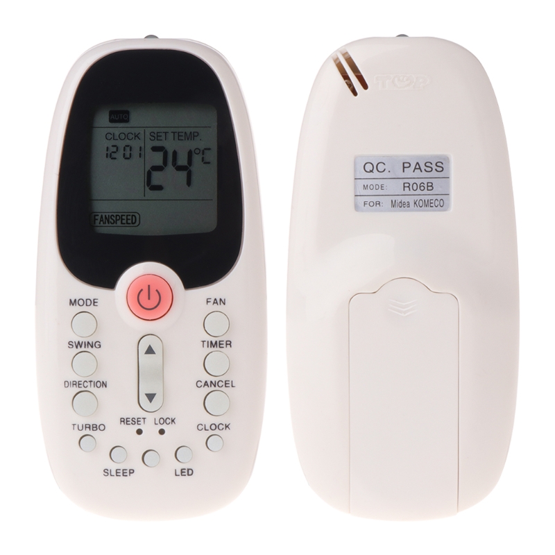 Ar Condicionado Substituição do Controle Remoto, Adequado para Midea, Komeco, Tornado, Comfee com LED, R06, BGCE, R06, BGE