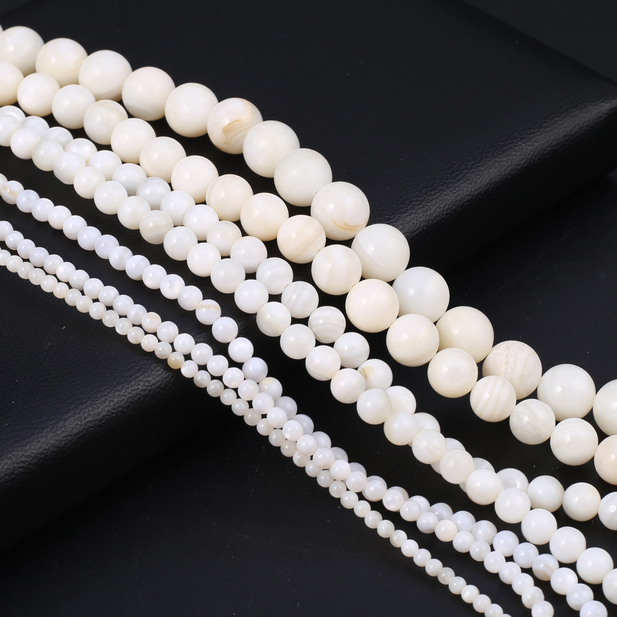 Natürliche Streifen Muschel perlen Perlmutt schalen verlieren runde Perlen für Schmuck herstellung DIY Armbinde Halskette 15 ''Strang 2-10mm