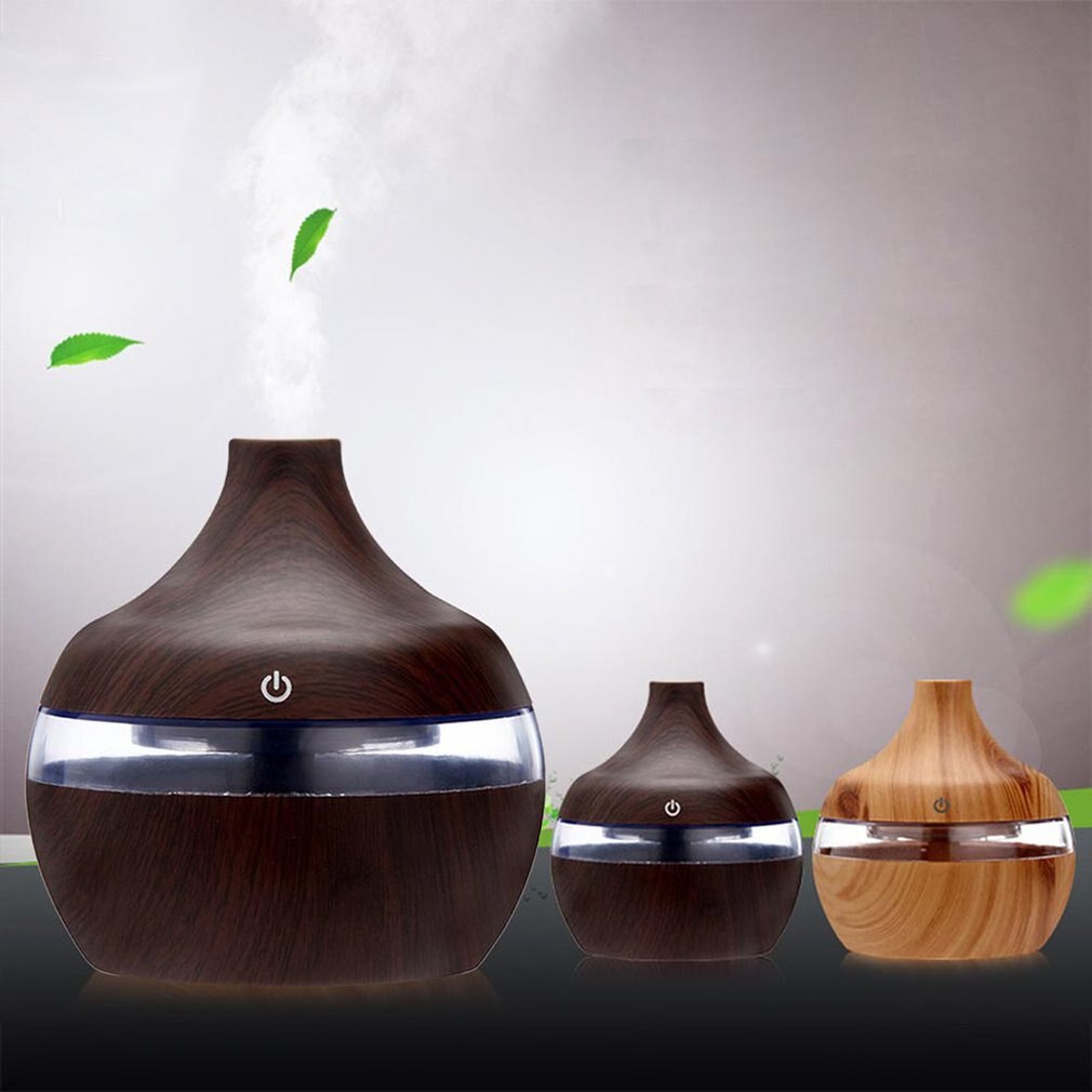 Trekorn aromaterapi usb luftfukter vanndråper luftrensing eterisk olje aroma diffuser hjemmekorn