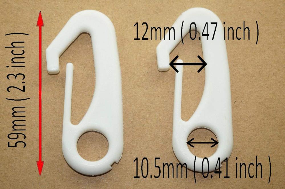 10 stk nylon flaggstangklips klikker krok flaggstangfesting flaggstangmaskinvare - for å feste flagg til flaggstang med tau - anti -uv,