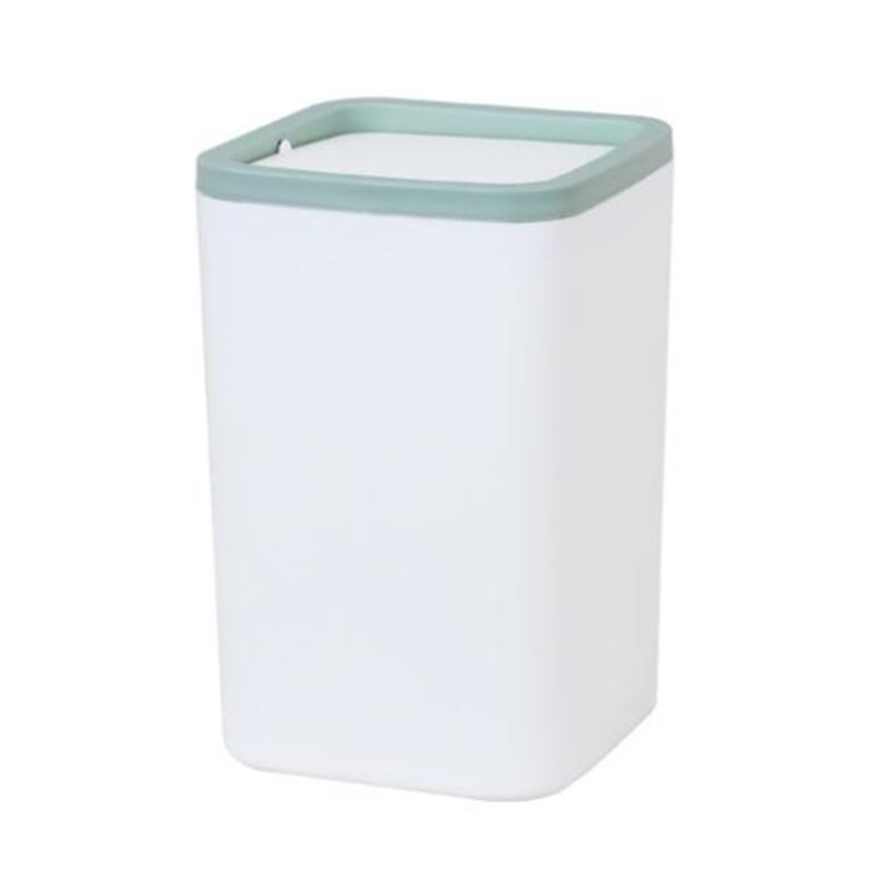 Waste Bin Small Trash Can Mini Desktop Ashcan Litter Trash Little Table Top Trash Box For Desk Trash Bin: Green