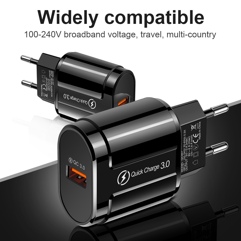 Charger Quick Qc 3.0 Usb Charge 3.0 Eu/Us Snelle Charge Multi Plug Wall Charger Adapter Voor Iphone Xr 11 Pro Samsung Xiaomi Mi 9