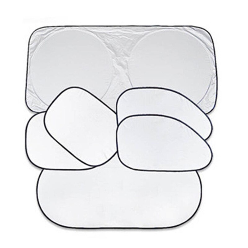 6 Pcs/Set Car Accessories Car Window Sun Shade Car Windshield Visor Cover Block Front Window Sunshade UV Protect Car Window Film