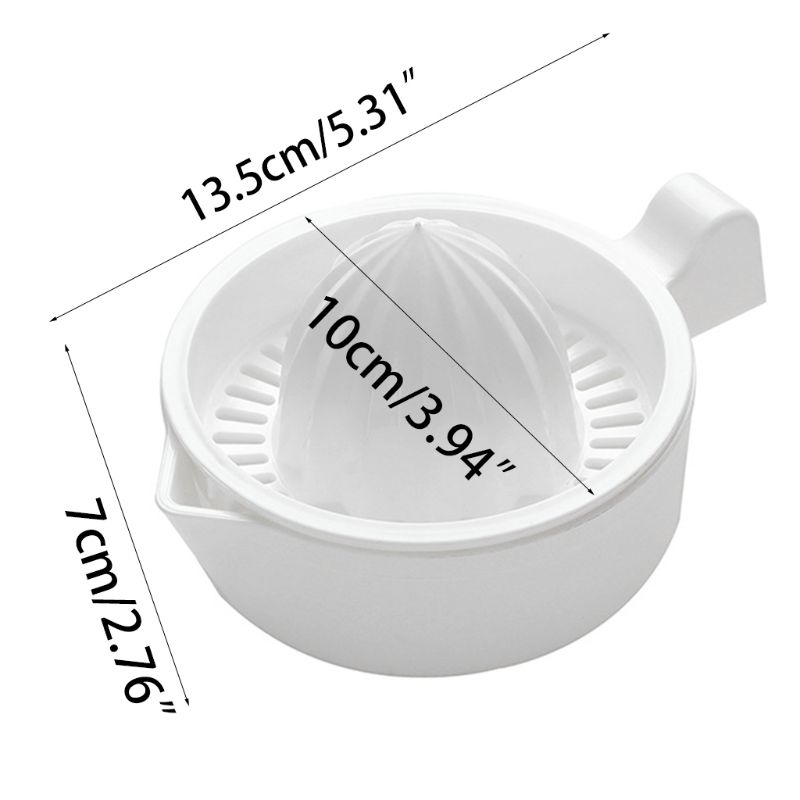 Mini Plastic Dubbele Laag Huishouden Handmatige Citruspers Oranje Citroen Fruit Knijper Cup Met Handvat Schenktuit Draagbare