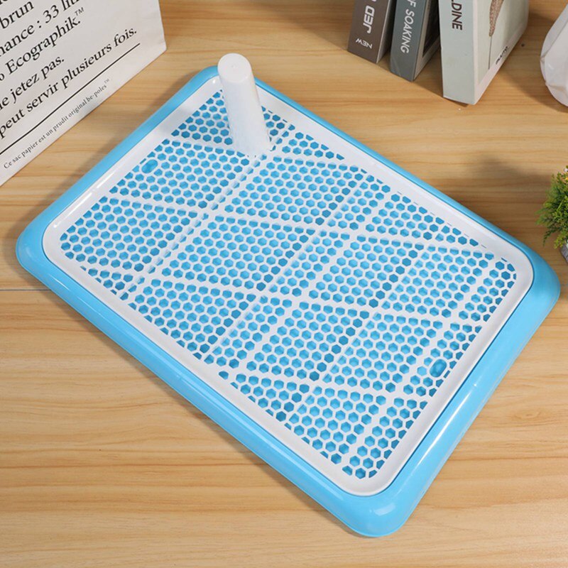 Portable Pet Toliet Training Plastic with Pillar Toilet Mat Training Potty Dog Pad Tray Toilet Training Urinary Trainer Pee Pad