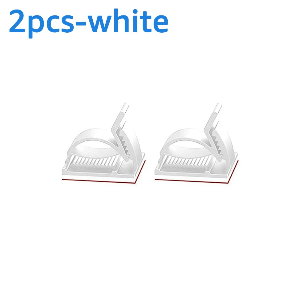 Untoom Cable Organizer Cable Management Clips Earphone Mouse Wire Manager Cord Holder Flexible USB Cable Winder for Desktop Wall: C-157-White-2pcs