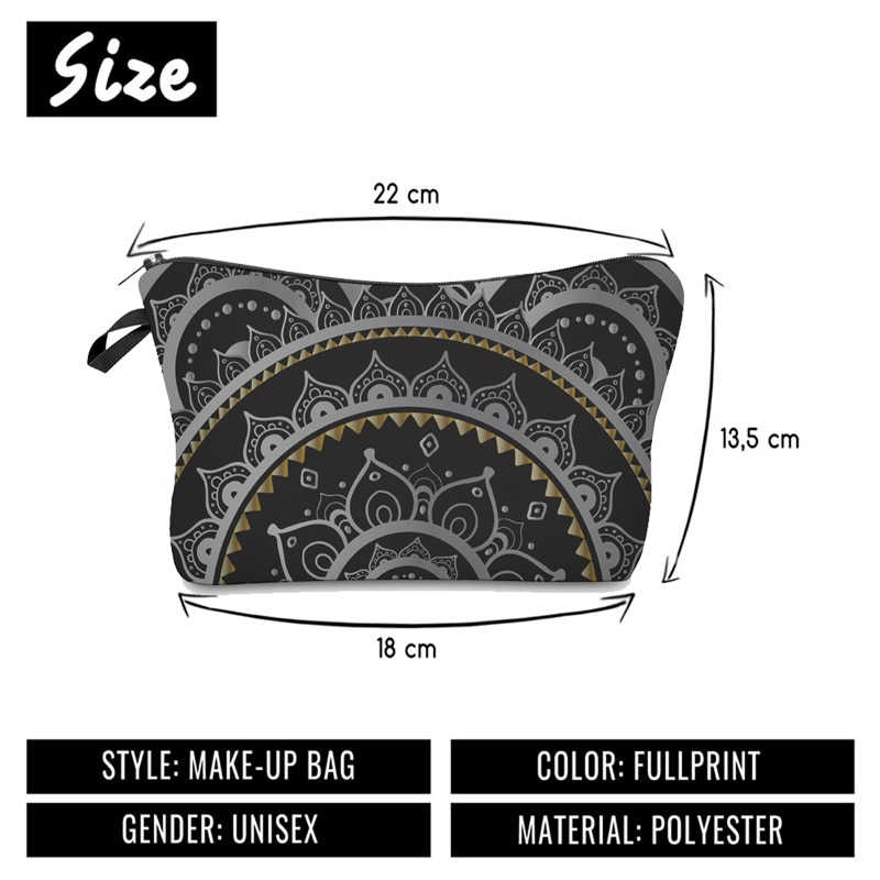 Jom Tokoy Kosmetische Veranstalter Tasche Machen hoch Druck Mandala Kosmetik Tasche Frauen machen-hoch Tasche Hzb916