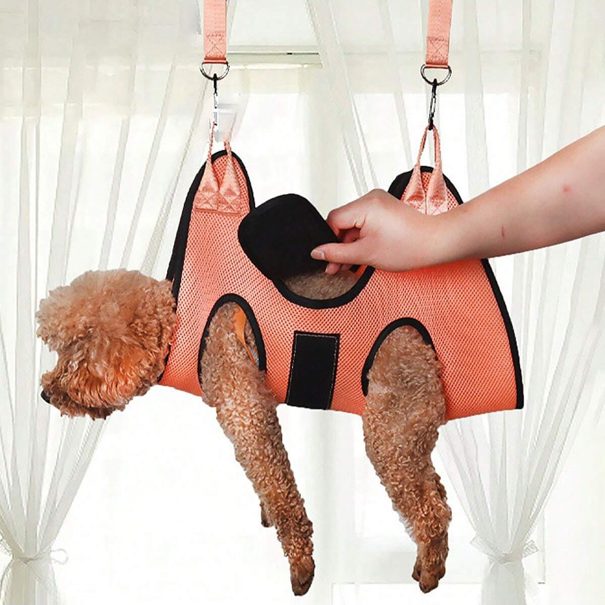 1PC-Hangmat voor huisdierverzorging, fixator voor hondenverzorging, anti-krasapparaat voor teddyvoeding, hangzak voor katten