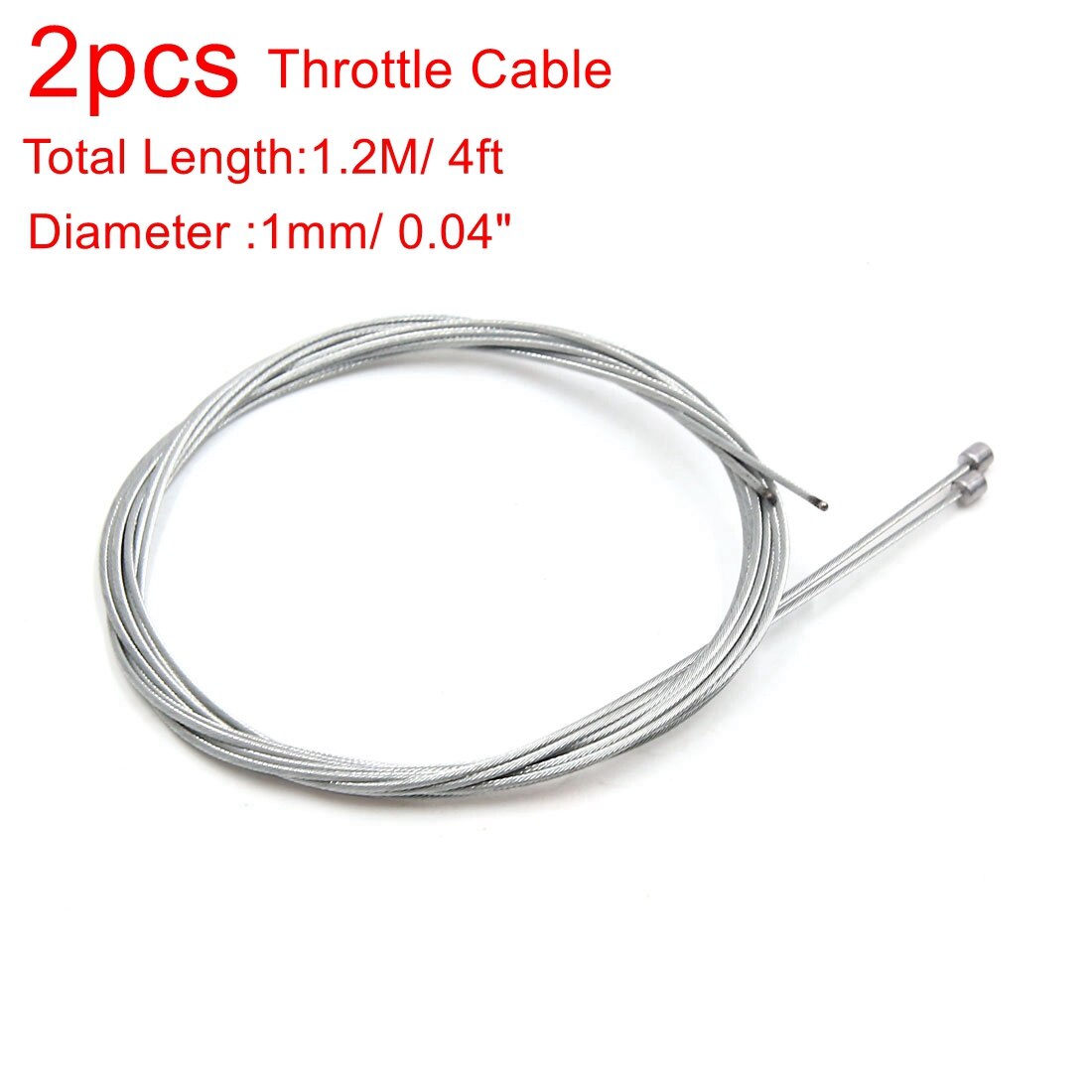 Universal Front Rear Brake Steel Cable Wire 1.8M 2Pcs For Motorcycle Scooter Motorcycle Throttle Cable Clutch Cable Wire