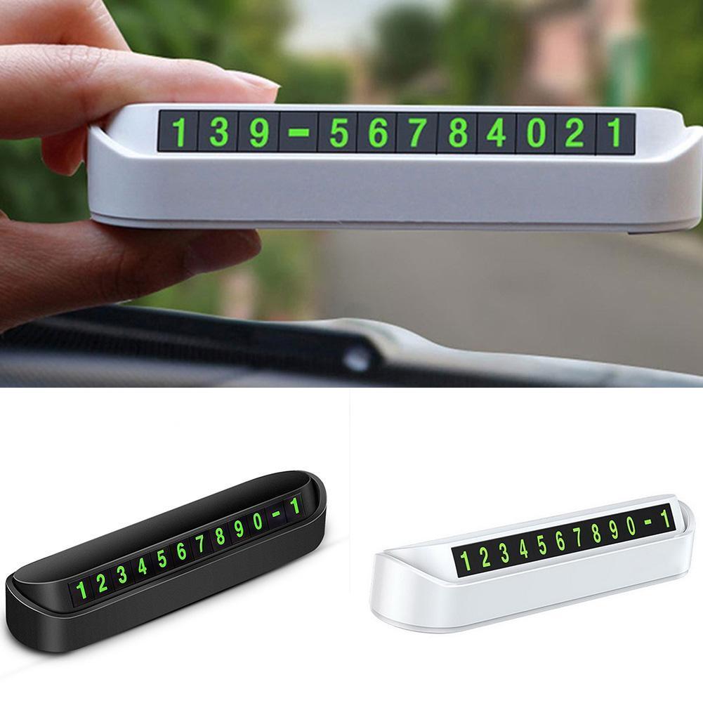 Car Temporary Parking Sign Parking Phone Number Flip Numbers Fluorescent Numbers Night Parking Auto Interior Accessories General