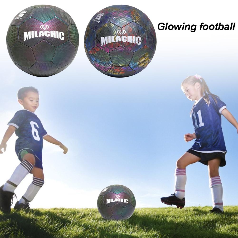 Fluorescent Reflective Cool Glowing Football Children Student Exam Training Football No. 4/5 Luminous Football