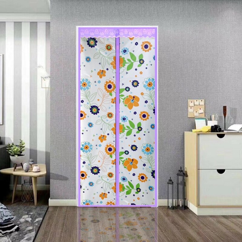 Air Conditioner Room/Kitchen Magnetic Screen Door Magnetic Thermal Insulated Mesh Screen Door Curtain