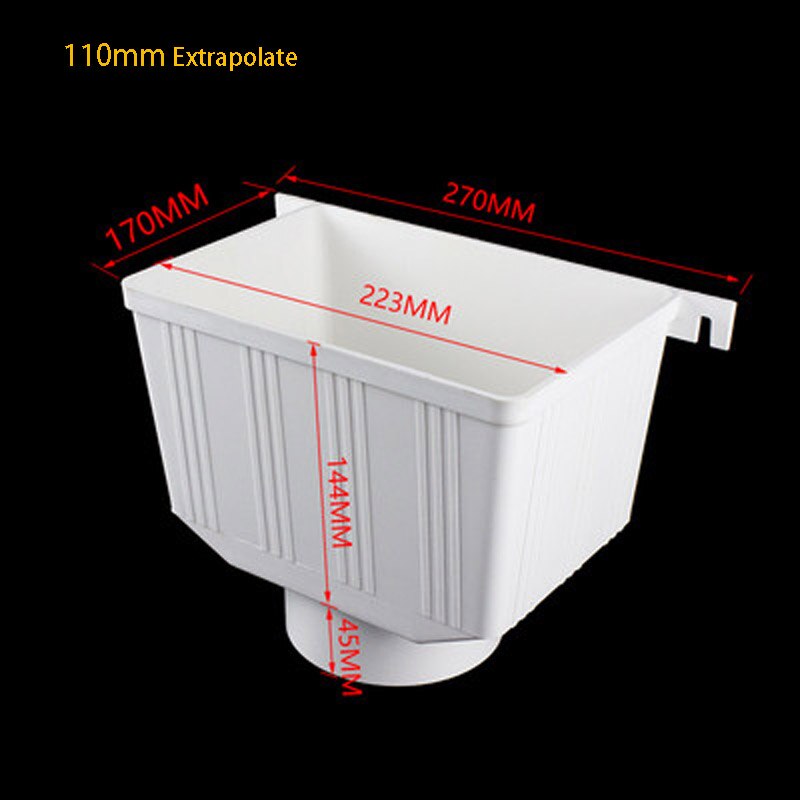 pvc rainwater hopper downspout drain adapter rain water collector rain water collector drain pipe accessories 75/110/160mm: 110mm