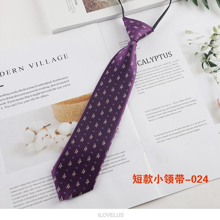 Cravate en soie avec dessin animé pour garçons et enfants, rayée, élastique, couleur unie, accessoires de fête de mariage, nouvelle