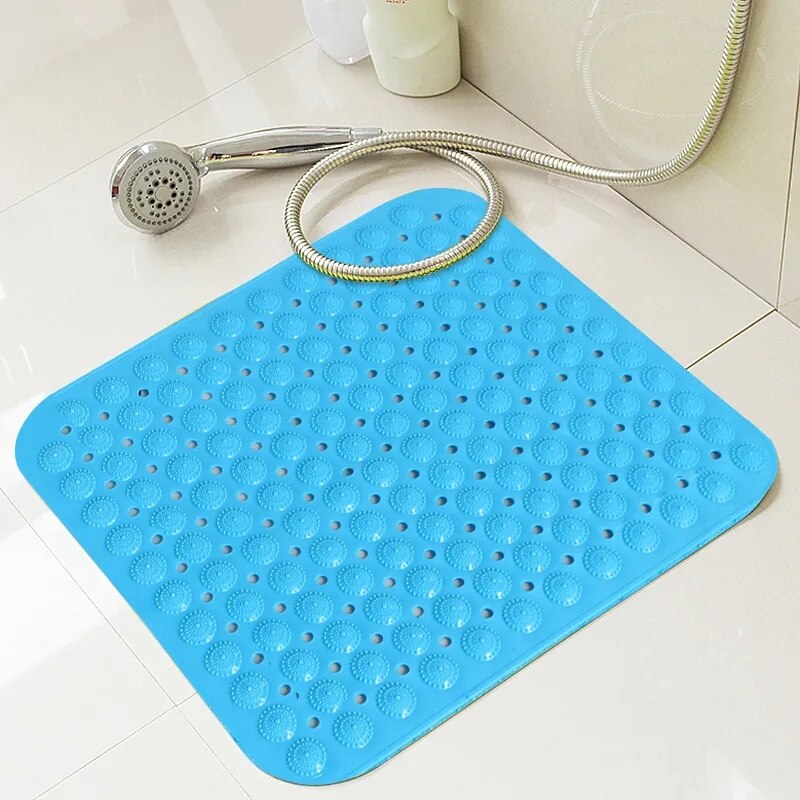 Rubber Material Bathroom Anti-slip Mat Shower Room Floor Mat Home Bathroom Waterproof Foot Pad Can Massage Anti-fall Mat: color 6 / About 40x70cm