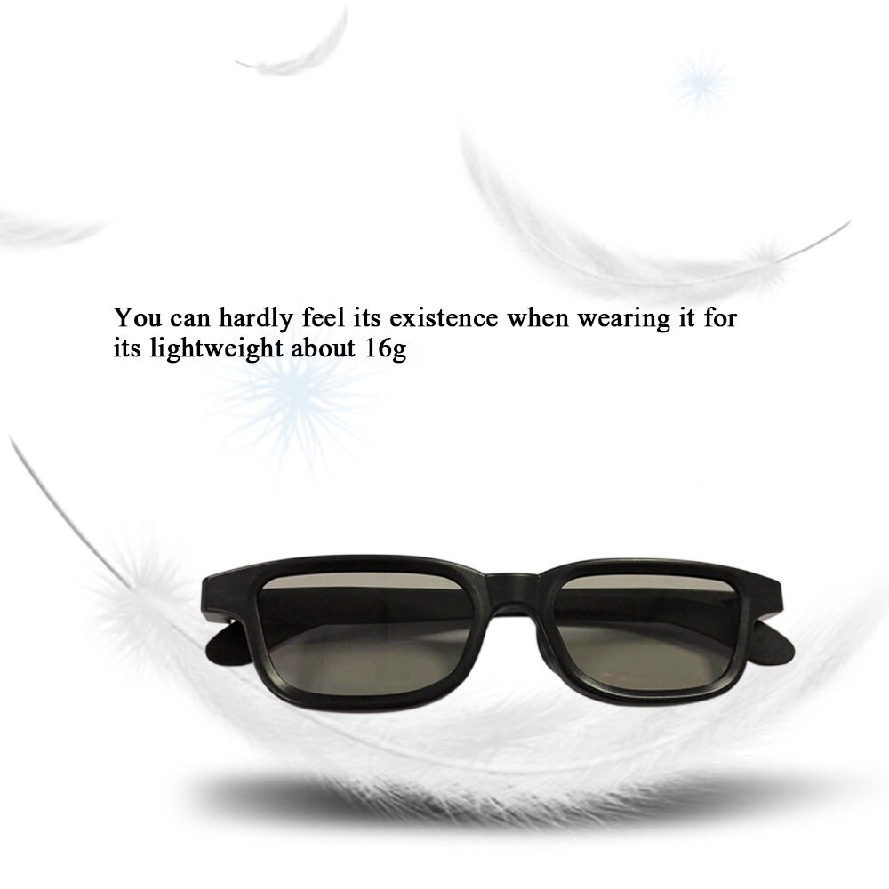 G90 Portable 3D Glasses Polarized Lenses for Cinema Lightweight Passive for Watching Movies