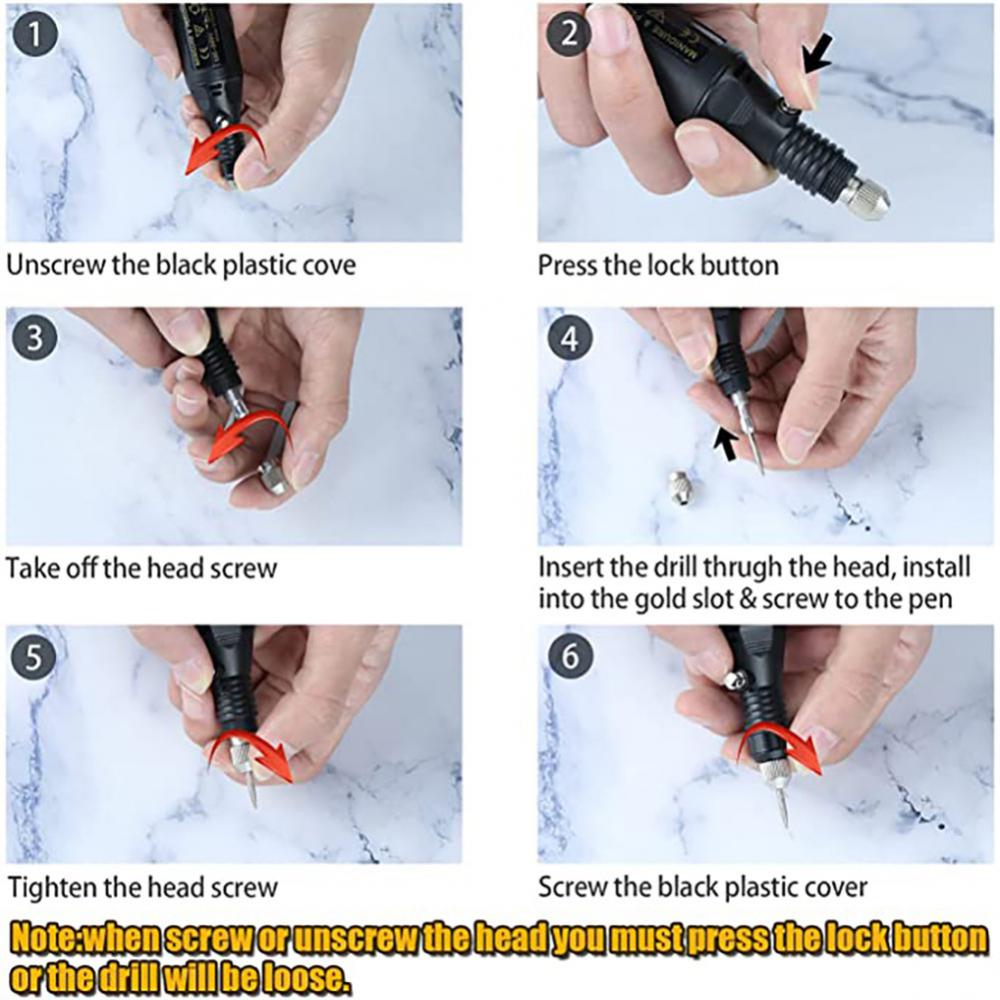 108Pcs Engraving Tool Kit Grinder Electric Corded Micro Engraver Etching Pen DIY Rotary Tool Ceramic Metal Plastic With Scriber