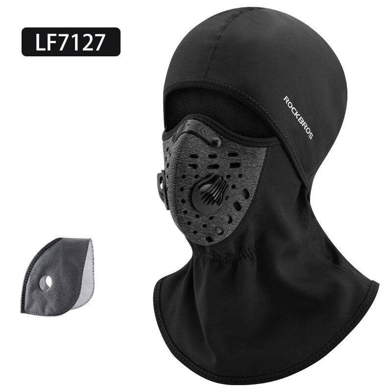 ROCKBROS-Mascarilla de Esquí Térmica, Capucha Protectora para la Cara de Vellón, Bufanda de Forro Polar para Hacer Deporte al Aire Libre, Accesorio de Snowboard Cortaviento, Pasamontañas para Ir en Bicicleta: LF7127