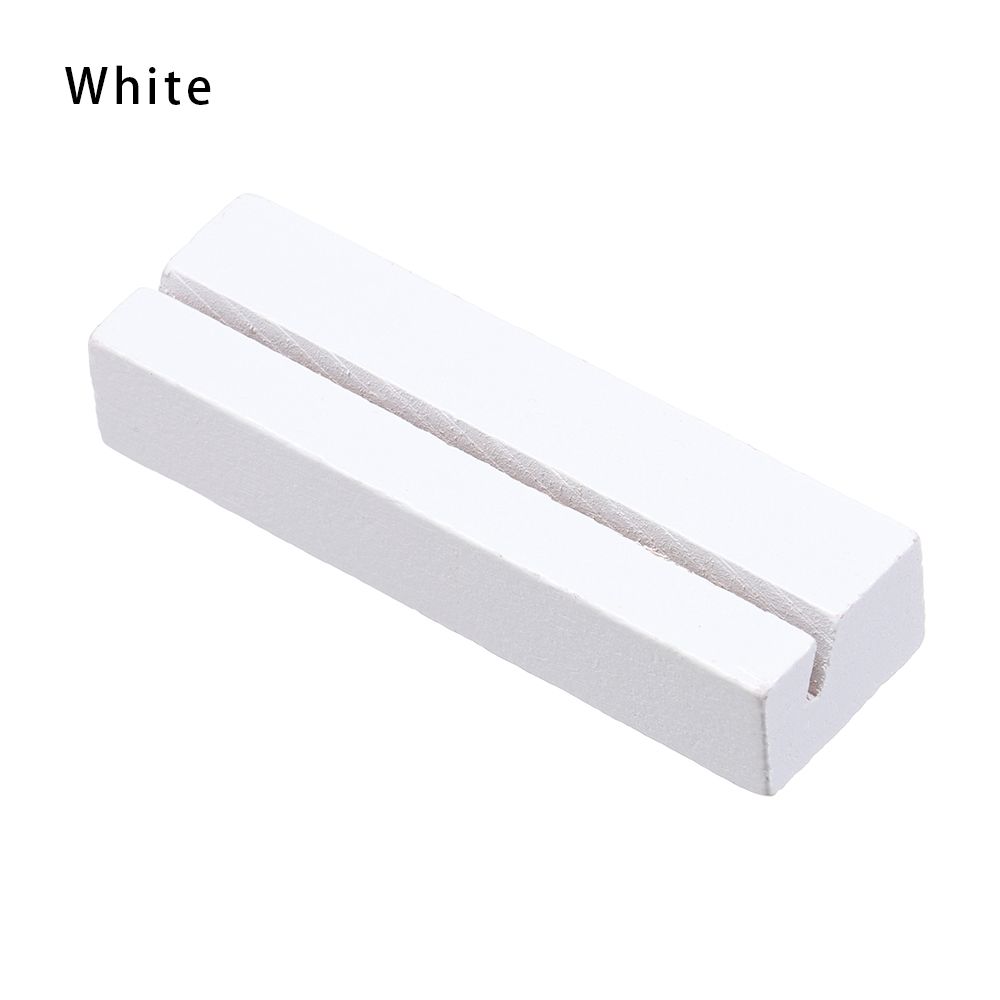 Romantic Wood Table Numbers Holder Place Card Clamps Stand Photos Clips Paper Clamp Picture Cards Display Stand Desktop Decor: White