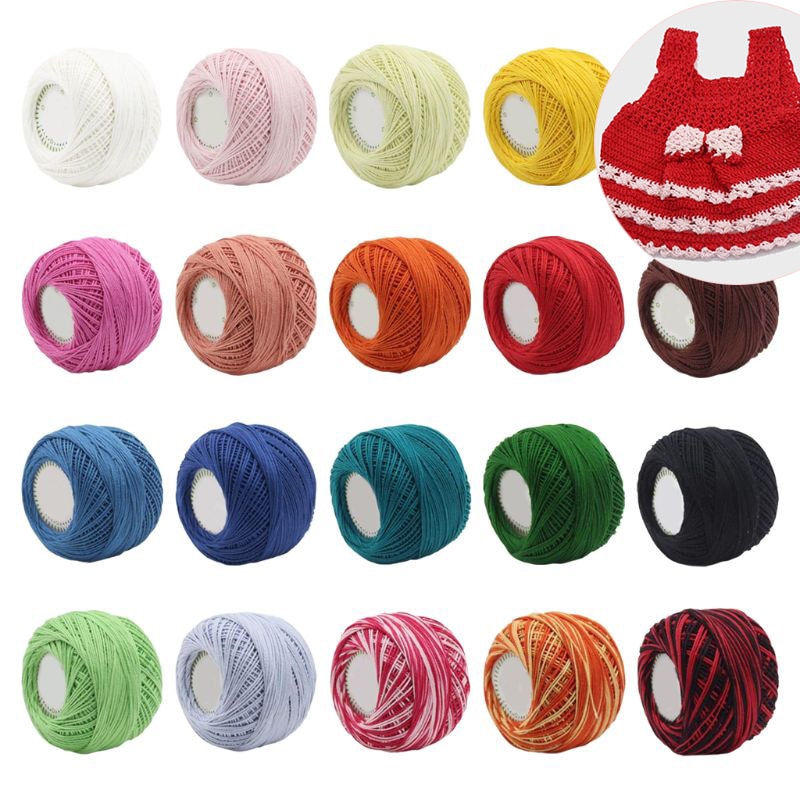 3 brins coton à tricoter à la main fil dentelle Crochet fil cordon bricolage broderie pour bébé robe pull poupée armure coussin couture