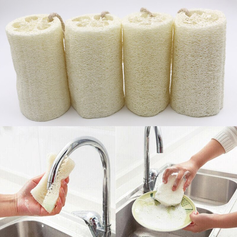 Natural Loofah Luffa Bath Shower Sponge SPA Body Scrubber Horniness Remover Bathing Massage Home Kitchen Cleaning Supplie