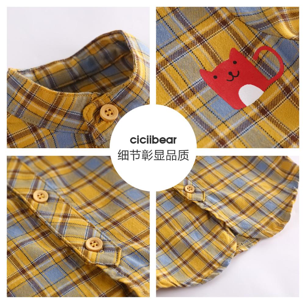 Ciciibear forår småbørn børn baby plaid toppe skjorte drenge langærmede skjorter bluser frakke sødt børnetøj 1 2 3 4 5