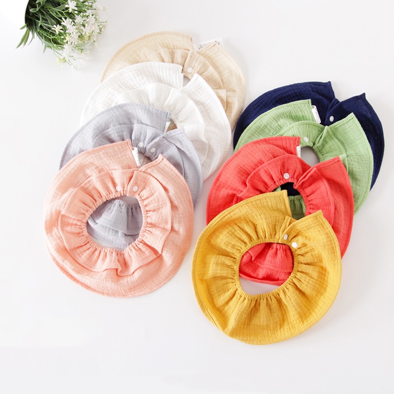 3 Pcs Slabbers Puur Katoen 360 Graden Burp Doeken Zachte Ademend Bandana Slabbetjes Voor Jongens Meisjes Mode Kraag Leuke sjaal Voor Kinderen
