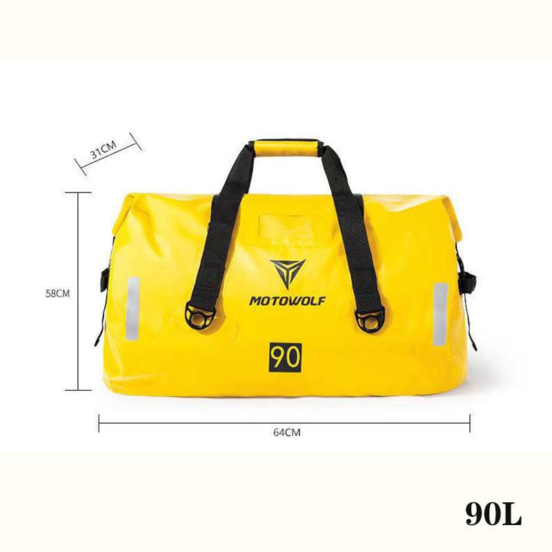90L Universal Motorcycle Bags Waterproof Bag Motorbike Dry Duffel Bag for Travel,Motorcycling, Cycling,Hiking,Camping