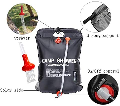 Draagbare Douche Bag Blauw Pvc Reizen Wassen Kit Camping Accessoire Set 5 Gallon/20L Voor Outdoor Reizen Camping/wandelen