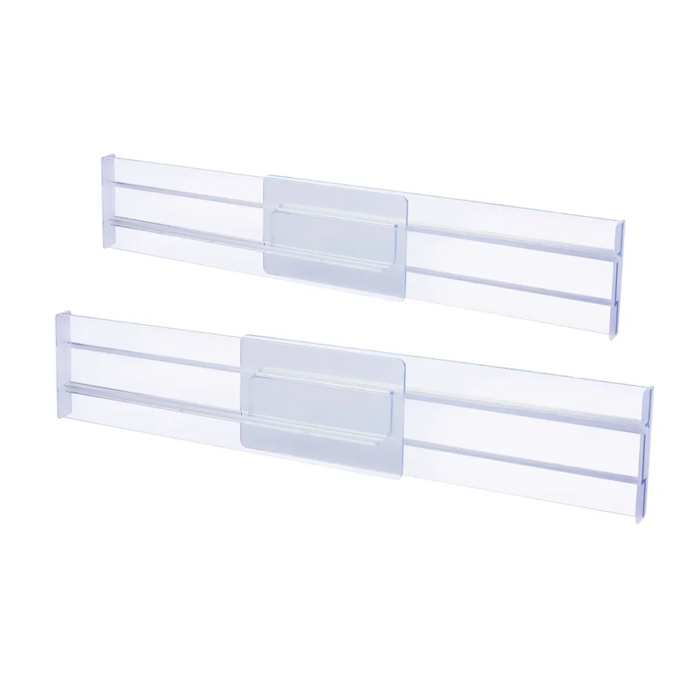 Separadores de cajones de plástico transparente para ropa, organizadores ajustables para almacenamiento de cajones de cocina, 8 paquetes: Oro