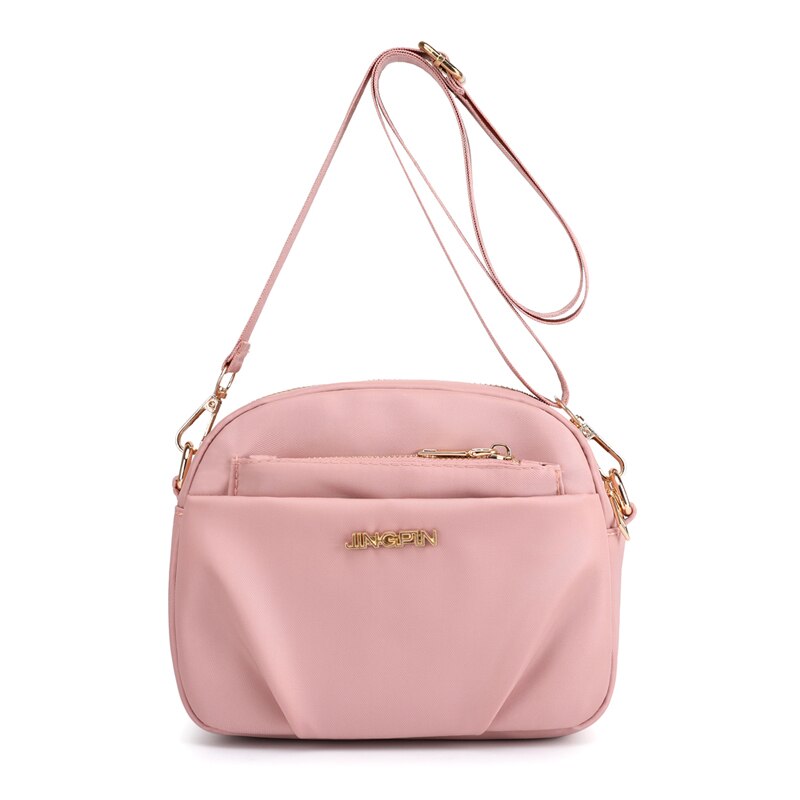 Nylonväskor kvinnor axelväskor crossbody-väskor för kvinnor små crossbody-väskor och lyxiga handväskor bolsa feminina sac: Rosa