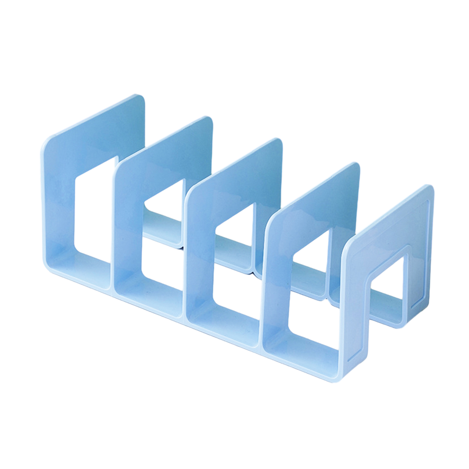 Plastic Desk File Sorter Holder Easy to Clean Book Paper Storage Dividers for Home Office & Classroom: Blue